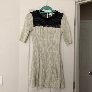 Cream dress with lace